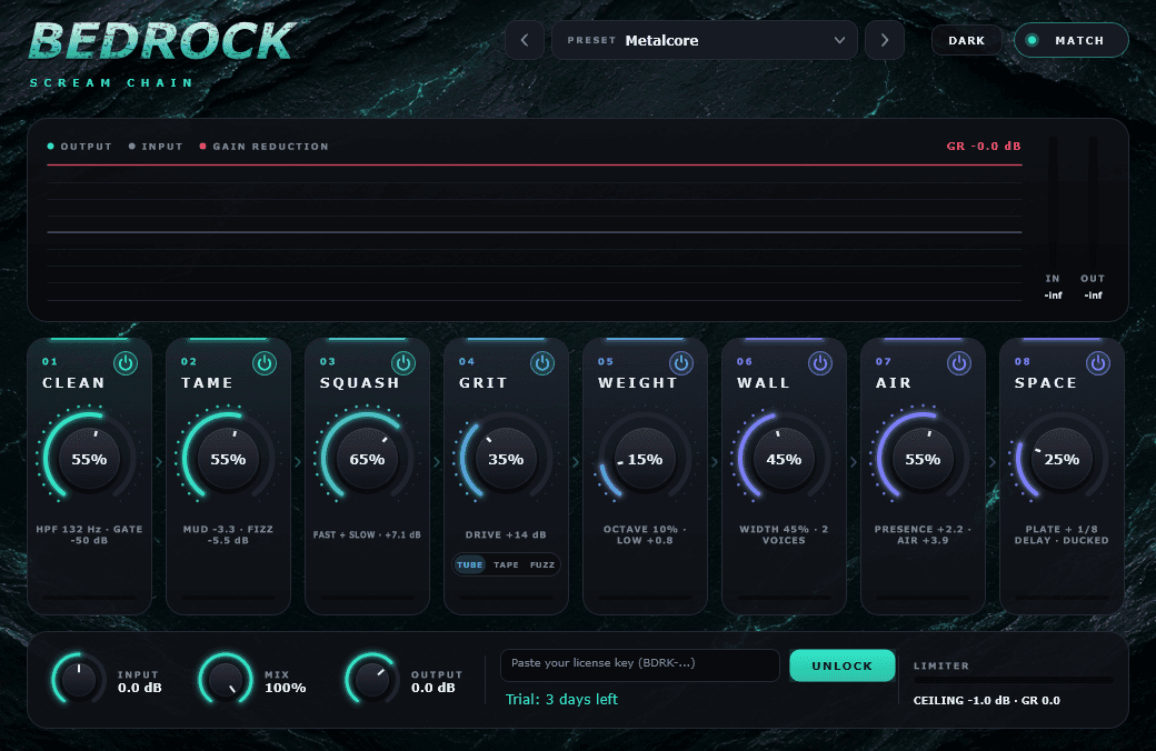 Bedrock plugin window